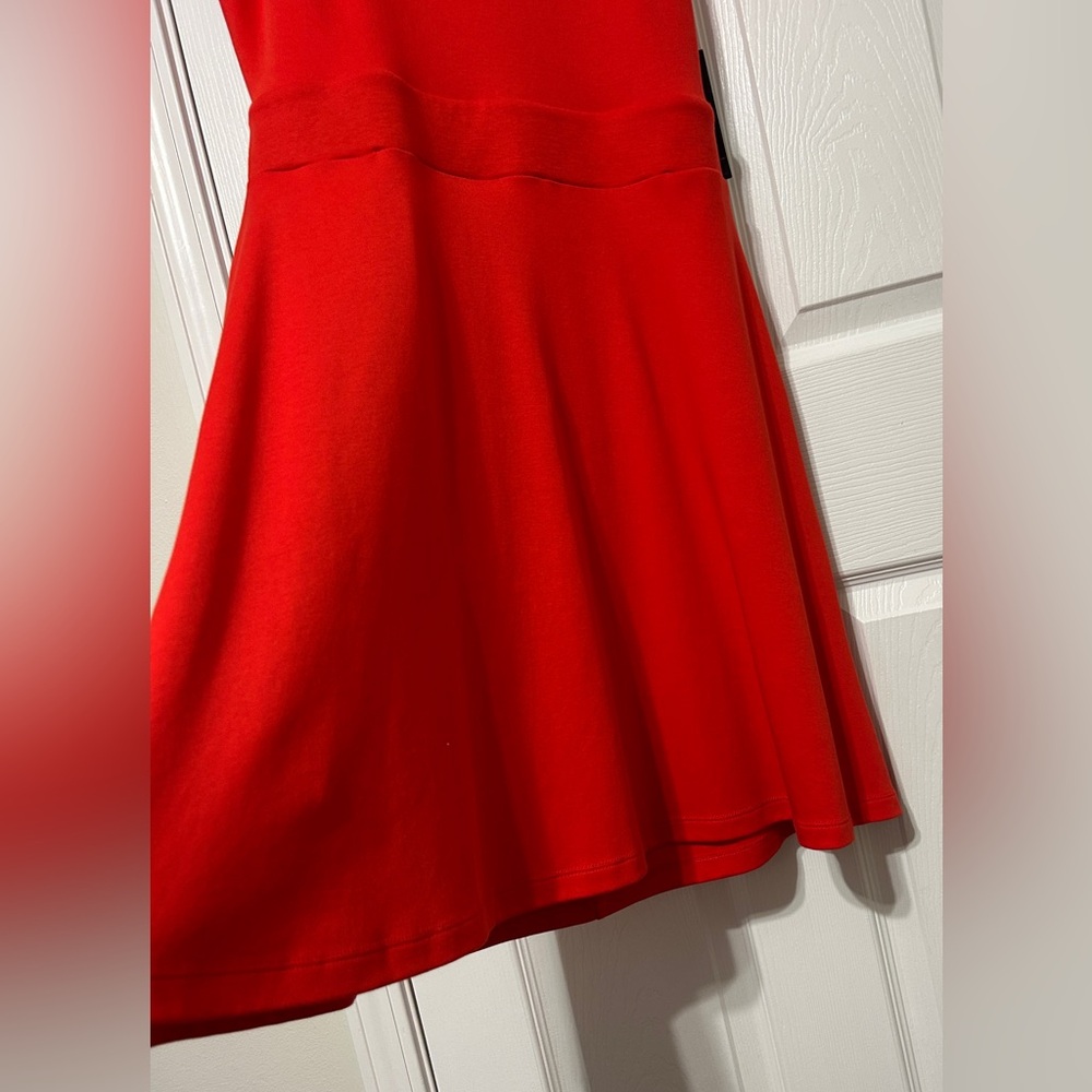 New York & Co Women’s Red Dress Open Back Cotton Knit Sleeveless NWT Size L - Picture 5 of 8